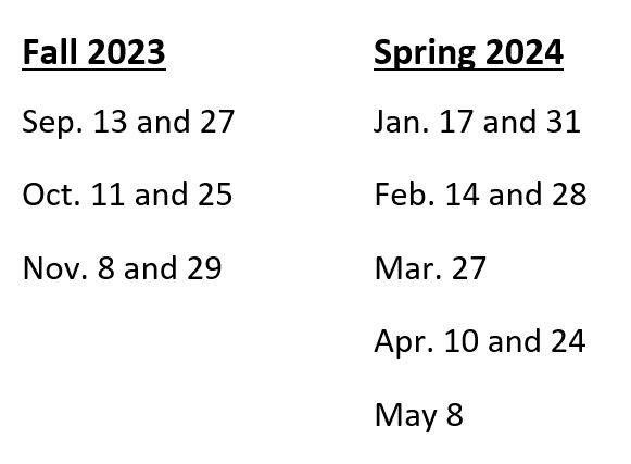 Club Meeting Dates